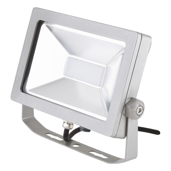 EVN LED Strahler Silber schwenkbar rechteckig 265x40x195mm 30W 5700K 2760lm >80° 220-240V IP65