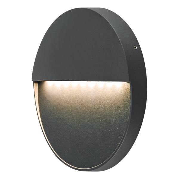 EVN LED Leuchte anthrazit rund 160x35mm 3W 3000K 298lm 41-80° 100-240V IP54