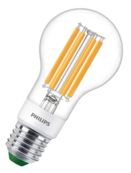 Philips LED Filament Master LEDbulb A60 klar 300° UltraEfficient 4-60W/827 warmweiß 840lm E27 220-240V dimmbar