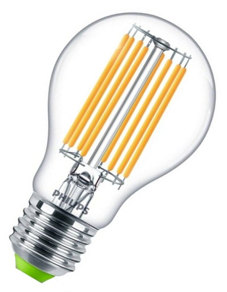 Philips LED Filament LEDbulb A60 klar 180° UltraEfficient 4-60W/830 warmweiß 840lm E27 220-240V