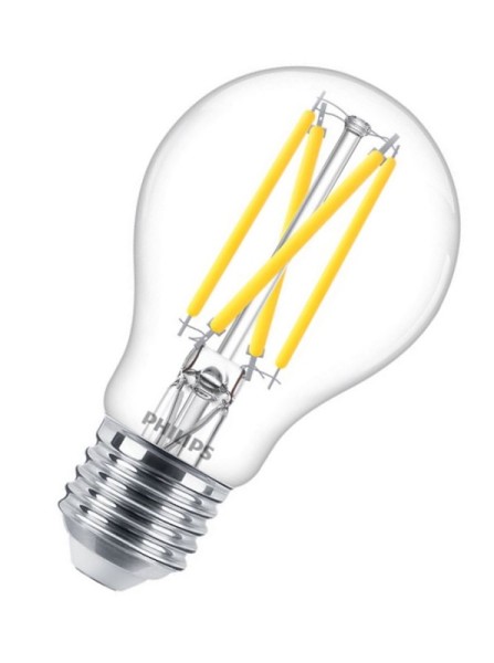 Philips LED Filament Master LEDbulb A60 klar 300° 5,9-60W/922-927 abstimmbares Weiß 806lm E27 220-240V dimtone