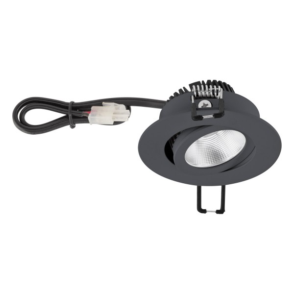 EVN Power-LED Leuchte anthrazit schwenkbar rund 83x32mm 6W 4000K 683lm 21-40° IP20