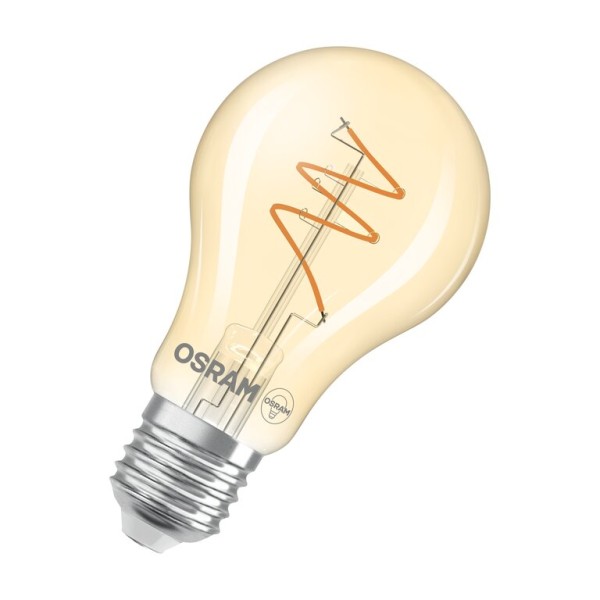 Osram / Ledvance LED Filament Vintage 1906 Classic A Gold 300° Spiral 4,9-40W/922 extra warmweiß 470lm E27 220-240V