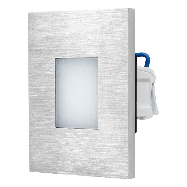 EVN LED Leuchte Edelstahl Optik viereckig 76x76x40mm 1,8W 4000K 65lm 220-240V IP44