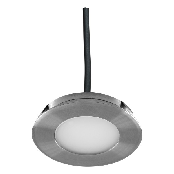 EVN LED Bodeneinbauleuchte Edelstahl Optik rund 60x15mm 1W 4000K 58lm >80° 12V IP67