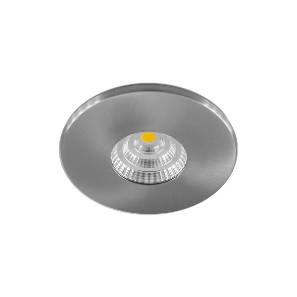 EVN LED Leuchte Edelstahl Optik rund 90x25mm 4,5W 3000K 380lm 21-40° 200-240V IP44