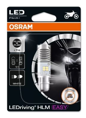 Osram LED LEDriving HLM EASY T19 PKW 6/5W 600/500lm 6000k P15d-25-1 12V 1er Blister