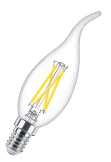 Philips LED Filament Master LEDcandle BA35 klar Windstoß 2,5-25W/922-927 abstimmbares Weiß 340lm E14 220-240V dimmbar