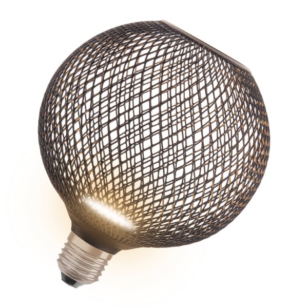 Osram / Ledvance LED Decor Globe matt schwarz 100° Flat 3,5-28W/827 warmweiß 300lm E27 220-240V