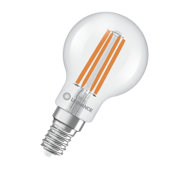 Osram / Ledvance LED Filament Tropfen P klar 320° Superior UltraEfficient 2,2-40W/827 warmweiß 470lm E14 220-240V