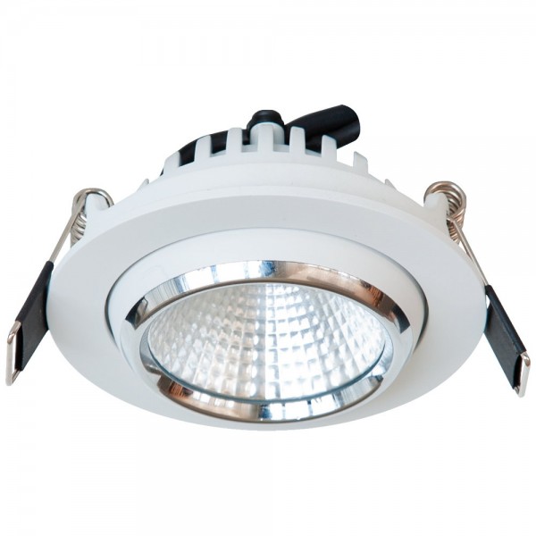 EVN LED Leuchte weiß schwenkbar rund 80x50mm 8W 2700K 600lm 21-40° 230V IP20