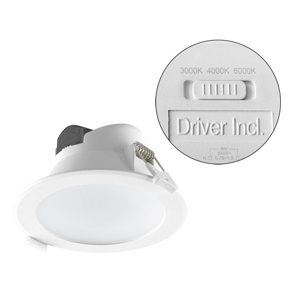 EVN LED Leuchte weiß rund 113x59mm 10W 3000-6000K 800 bis 891lm >80° 220-240V IP20