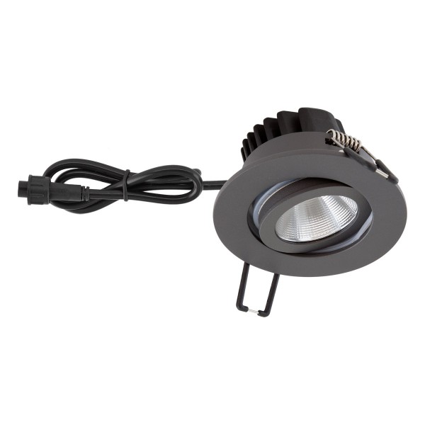 EVN Power-LED Leuchte anthrazit schwenkbar rund 83x48,5mm 6W 4000K 683lm 21-40° IP65