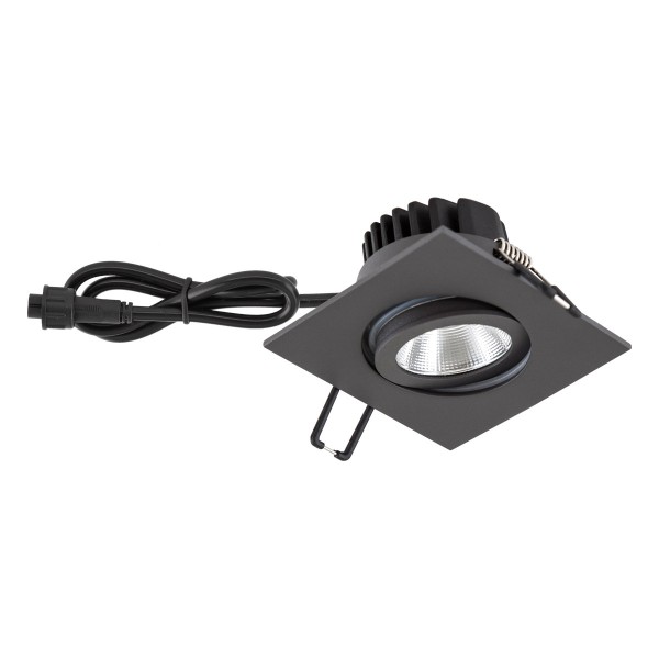 EVN Power-LED Leuchte anthrazit schwenkbar viereckig 83x83x48,5mm 6W 3000K 620lm 21-40° IP65