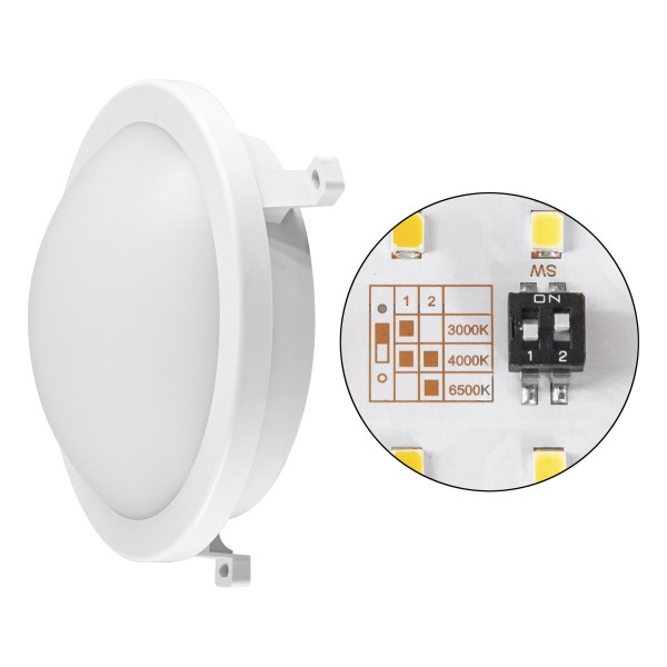 EVN LED Leuchte weiß oval rund 190x85mm 12W 3000 bis 6500K 1200lm >80° 220-240V IP54