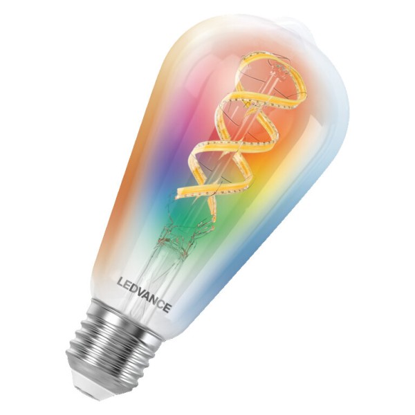 Osram / Ledvance LED Filament Smart+ Multicolor Edison ST klar 320° 4,8-40W/827…865 RGBW einstellbar 470lm E27 220-240V dimmbar
